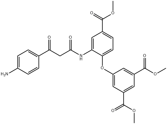 METHYL-3-[2-(4-AMINOBENZOYL)ACETAMINO]-4-[3,5-DICARBOXYMETHYL)-PHENOXY]-BENZOATE Struktur