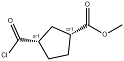 Cyclopentanecarboxylic acid, 3-(chlorocarbonyl)-, methyl ester, cis- (9CI) Structure