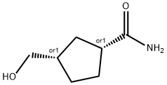 Cyclopentanecarboxamide, 3-(hydroxymethyl)-, cis- (9CI) Structure