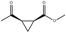 Cyclopropanecarboxylic acid, 2-acetyl-, methyl ester, (1S-cis)- (9CI) 结构式