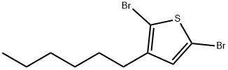 2,5-二溴-3-己基噻吩 结构式