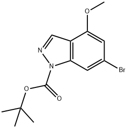 1-BOC-6-溴-4-甲氧基吲唑,1169789-29-0,结构式