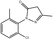 2-(2-chloro-6-methylphenyl)-2,4-dihydro-5-methyl-3H-pyrazol-3-one,117-23-7,结构式