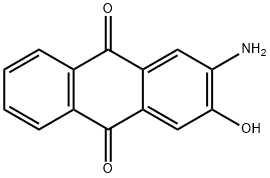 2-アミノ-3-ヒドロキシアントラキノン 化学構造式