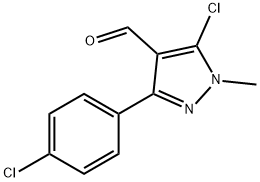 5-CHLORO-3-(4-CHLOROPHENYL)-1-METHYL-1H-PYRAZOLE-4-CARBOXALDEHYDE 结构式