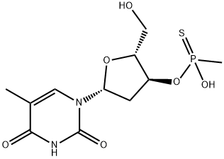 thymidine 3'-O-(methanephosphonothioate) 结构式