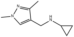 N-[(1,3-dimethyl-1H-pyrazol-4-yl)methyl]cyclopropanamine Struktur