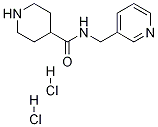 N-(pyridin-3-ylmethyl)piperidine-4-carboxamide dihydrochloride 化学構造式