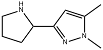 1,5-dimethyl-3-pyrrolidin-2-yl-1H-pyrazole Struktur