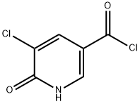 3-Pyridinecarbonylchloride,5-chloro-1,6-dihydro-6-oxo-(9CI) 化学構造式