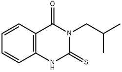 2,3-Dihydro-3-(2-methylprop-1-yl)-2-thioxoquinazolin-4(1H)-one, 3-Isobutyl-4-oxo-1,2,3,4-tetrahydro-2-thioxoquinazoline Struktur