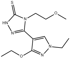 5-(3-Ethoxy-1-ethyl-1H-pyrazol-4-yl)-4-(2-methoxyethyl)-4H-1,2,4-triazole-3-thiol Structure