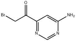 Ethanone, 1-(6-amino-4-pyrimidinyl)-2-bromo- (9CI) Structure