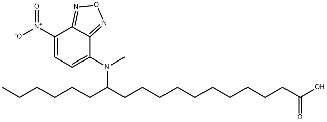 12-N-methyl-7-nitrobenzo-2-oxa-1,3-diazolamino stearate Struktur