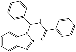 N-(1 H-BENZOTRIAZOL-1-YLPHENYLMETHYL)BENZAMIDE 化学構造式