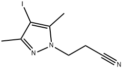 3-(4-iodo-3,5-dimethyl-1H-pyrazol-1-yl)propanenitrile Struktur