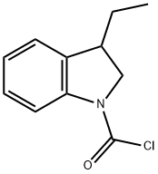 1H-Indole-1-carbonyl chloride, 3-ethyl-2,3-dihydro- (9CI),117086-92-7,结构式