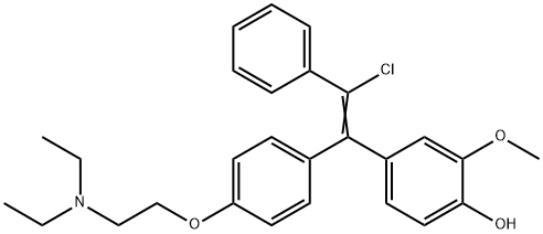 4-[(Z)-2-chloro-1-[4-(2-diethylaminoethoxy)phenyl]-2-phenyl-ethenyl]-2 -methoxy-phenol Struktur