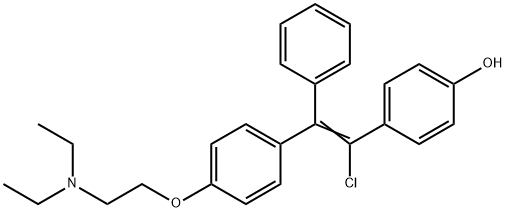 1-(phenyl)-1-(4-(2-(diethylamino)-ethoxy)phenyl)-2-(4-hydroxyphenyl)-2-chloroethane Struktur