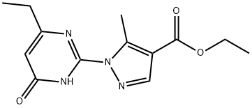 Ethyl 1-(4-ethyl-6-oxo-1,6-dihydropyrimidin-2-yl)-5-methyl-1H-pyrazole-4-carboxylate Structure