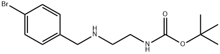 CarbaMic acid, N-[2-[[(4-broMophenyl)Methyl]aMino]ethyl]-, 1,1-diMethylethyl ester|(2-((4-溴苄基)氨基)乙基)氨基甲酸叔丁酯