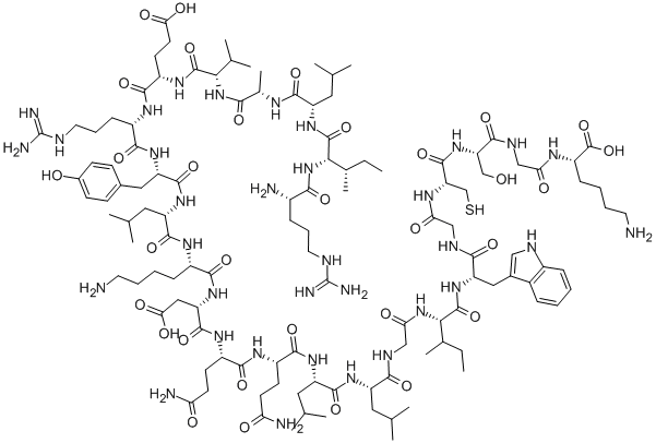 HIV ENVELOPE PROTEIN (GP41) FRAGMENT 579-601 化学構造式
