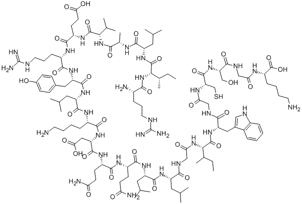 HIV ENVELOPE PROTEIN (GP41) FRAGMENT 579-601 结构式