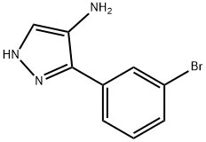 3-(3-bromophenyl)-1H-pyrazol-4-amine Struktur