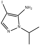 4-IODO-1-(PROPAN-2-YL)-1H-PYRAZOL-5-AMINE, 1171582-01-6, 结构式