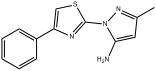 3-Methyl-1-(4-phenyl-1,3-thiazol-2-yl)-1H-pyrazol-5-amine Struktur