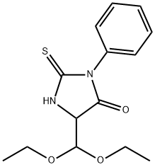 5-(diethoxymethyl)-2-mercapto-3-phenyl-3,5-dihydro-4H-imidazol-4-one Structure