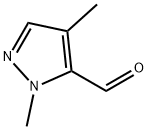 2,4-ジメチル-2H-ピラゾール-3-カルブアルデヒド 化学構造式