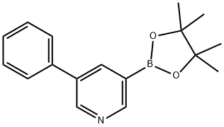 5-Phenyl-3-pyridinyl boronic acid, pinacol ester Structure