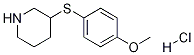 3-(4-METHOXYPHENYLSULFANYL)PIPERIDINE HCL 化学構造式