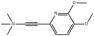 2,3-Dimethoxy-6-((trimethylsilyl)ethynyl)pyridine Struktur