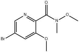 5-ブロモ-N,3-ジメトキシ-N-メチルピコリンアミド 化学構造式