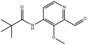 N-(2-ホルミル-3-メトキシピリジン-4-イル)ピバルアミド 化学構造式