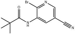N-(2-Bromo-5-cyanopyridin-3-yl)pivalamide Struktur