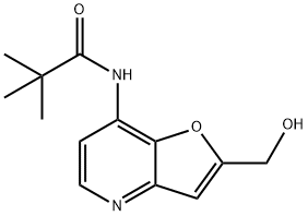 N-(2-(Hydroxymethyl)furo[3,2-b]pyridin-7-yl)-pivalamide 结构式