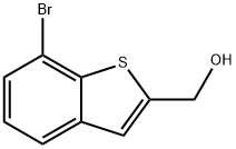 7-Bromo-2-(hydroxymethyl)-1-benzothiophene, (7-Bromo-1-benzothiophen-2-yl)methanol Struktur