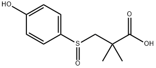3-[(4-hydroxyphenyl)sulfinyl]-2,2-dimethylpropanoic acid 结构式