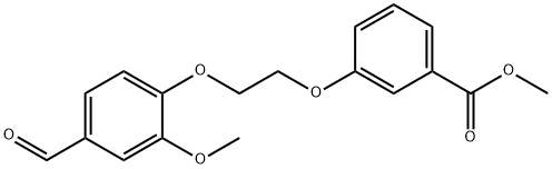 3-[2-(4-甲酰基-2-甲氧基苯氧基)乙氧基]苯甲酸甲酯, 1171935-91-3, 结构式