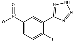 5-(2-Fluoro-5-nitrophenyl)-2H-tetrazole 化学構造式