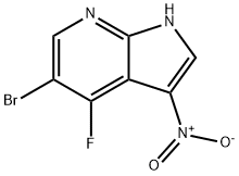 1H-Pyrrolo[2,3-b]pyridine, 5-broMo-4-fluoro-3-nitro- Struktur