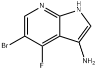 1H-Pyrrolo[2,3-b]pyridin-3-aMine, 5-broMo-4-fluoro- Struktur