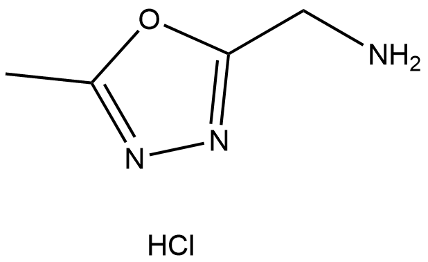 (5-メチル-1,3,4-オキサジアゾール-2-イル)メタンアミン塩酸塩 化学構造式
