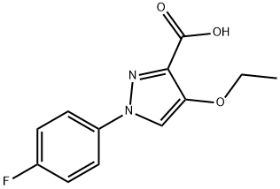 4-ethoxy-1-(4-fluorophenyl)-1H-pyrazole-3-carboxylic acid Struktur
