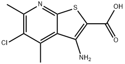3-Amino-5-chloro-4,6-dimethylthieno[2,3-b]pyridine-2-carboxylic acid Struktur