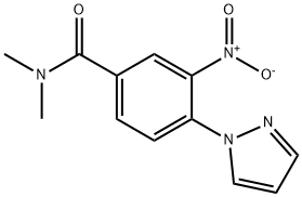 N,N-dimethyl-3-nitro-4-(1H-pyrazol-1-yl)benzenecarboxamide Structure