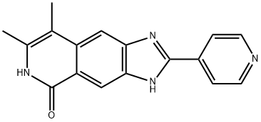 5H-Imidazo[4,5-g]isoquinolin-5-one,  1,6-dihydro-7,8-dimethyl-2-(4-pyridinyl)-  (9CI) 化学構造式
